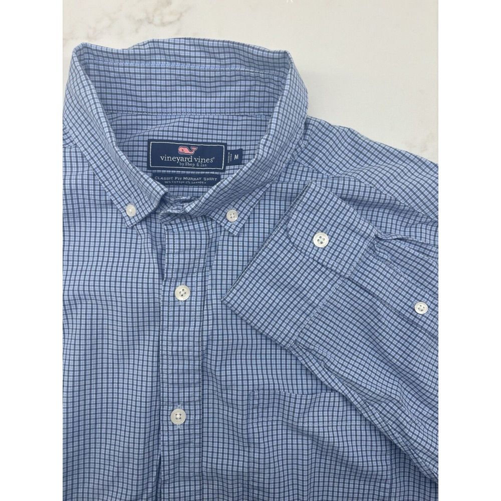 Vineyard Vines Classic Fit Murray Shirt Long Sleeve Button Down Plaid Stretch